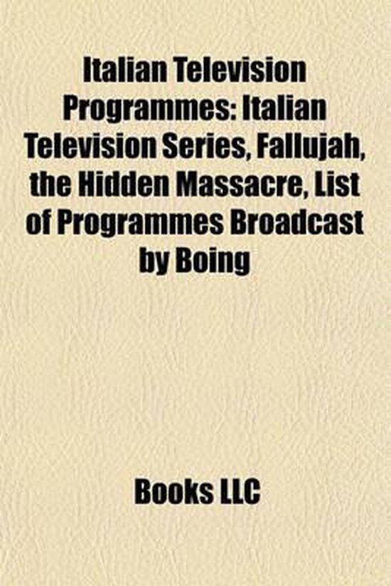 Italian Television Programmes 9781158088850 Boeken