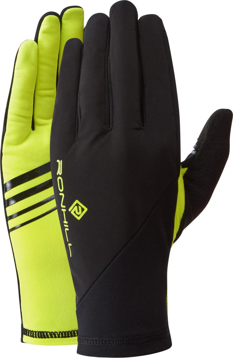 Ronhill - Running / Hardloop handschoenen - Unisex - Wind Block Glove - fluo yellow - maat: S