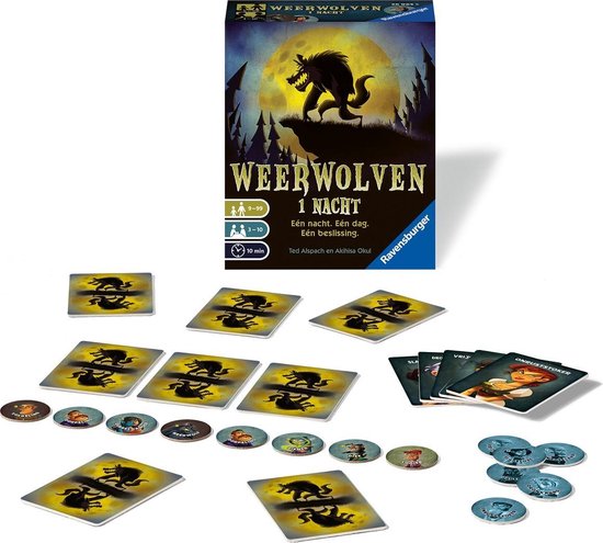 Thumbnail van een extra afbeelding van het spel Ravensburger Weerwolven 1 Nacht - pocketspel