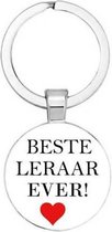 Akyol - Beste leraar ever sleutelhanger - Afscheidscadeau meester - Collega cadeau - Afscheidscadeau leraar - Afscheidscadeau school - Bedank cadeau - School - Collega kado - 2,5x2