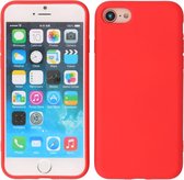 2.0 mm Dikke Backcover Hoesje - Fashion Telefoonhoesje - Hoesje iPhone SE 2020 Apple - iPhone 8 Hoesje Siliconen Case Hoes Cover - iPhone 7 Hoesje en Cases - Rood
