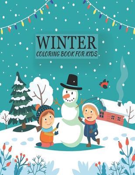 Winter coloring book for kids - cover
