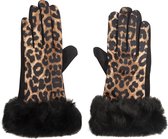 Dames leopard Handschoenen