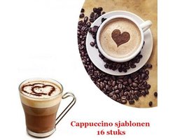 3-Set van 16-Stuks Indruk Maken met deze Cappuccino Sjablonen