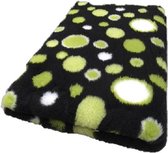 Vetbed - Dierenmat - Dierenkleed - hondenkleed - Circles Groen Zwart Wit - latex anti-slip 100 x 75 cm - Machine wasbaar