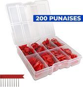 Punaises pour Punaises - 200 pièces - Rouge - Drapeau - Broche - Kit d'artisanat - Wereldkaart