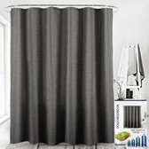 Sandesen® Douchegordijn effen grijs 180 x 200cm