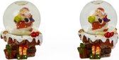 Sneeuwbol met Kerstman - set van 2 stuks