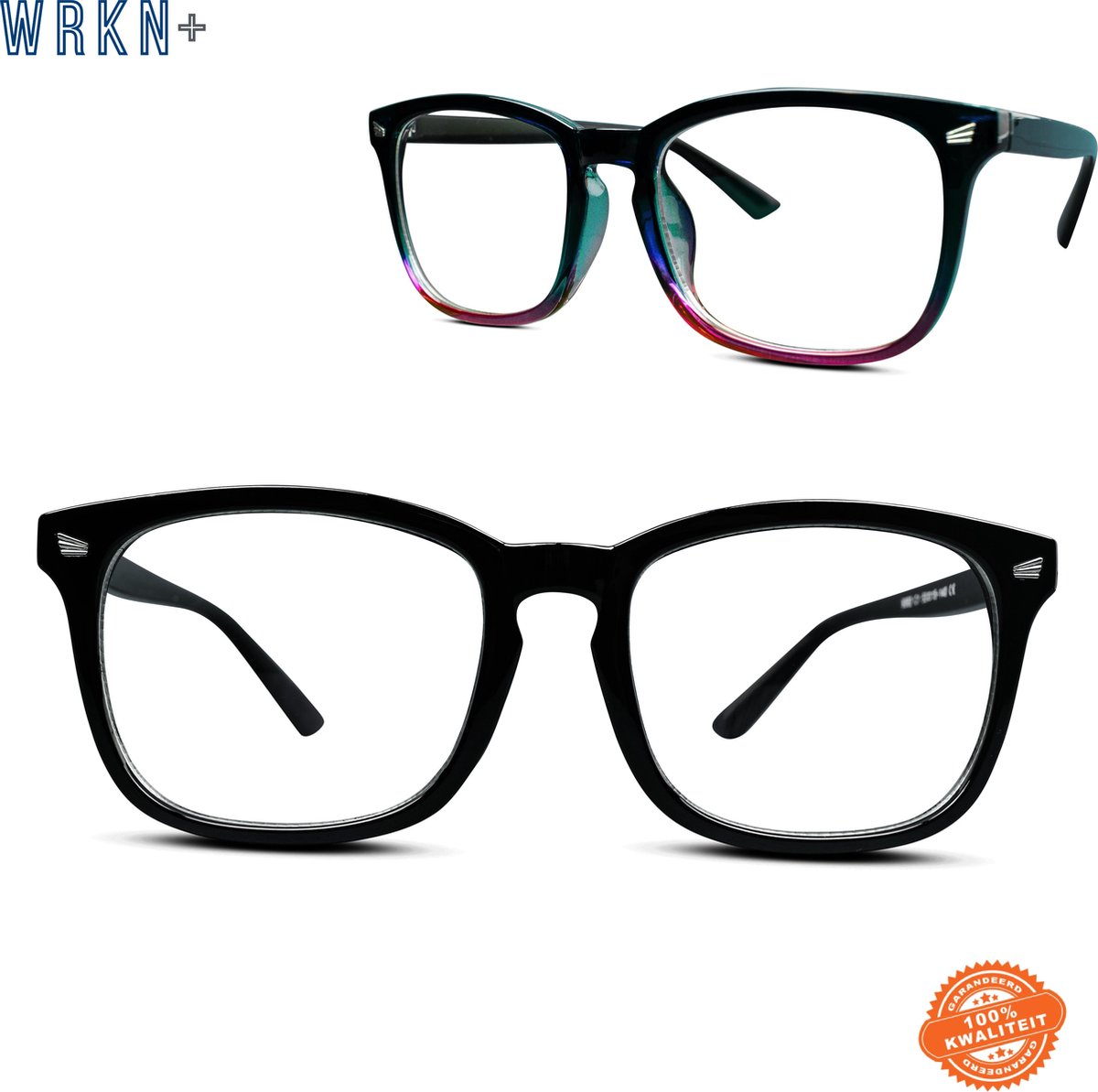 WRKN+ blue light glasses – 2 stuks- Unisex computerbril – Zonder sterkte