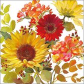 Ambiente servetten - 33x33cm - 20 stuks - Sunny flowers