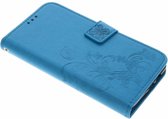 Klavertje Bloemen Booktype OnePlus 3 / 3T hoesje - Turquoise