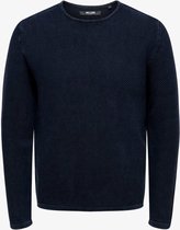 Onshugh Line Crew Knit Blue - L