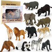 Dieren speelfiguren set 12 verschillende dieren