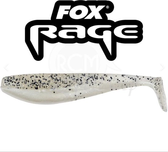 Rage Zander Shad Bulk 4" / 10cm Salt 'n Pepper — afbeelding 2