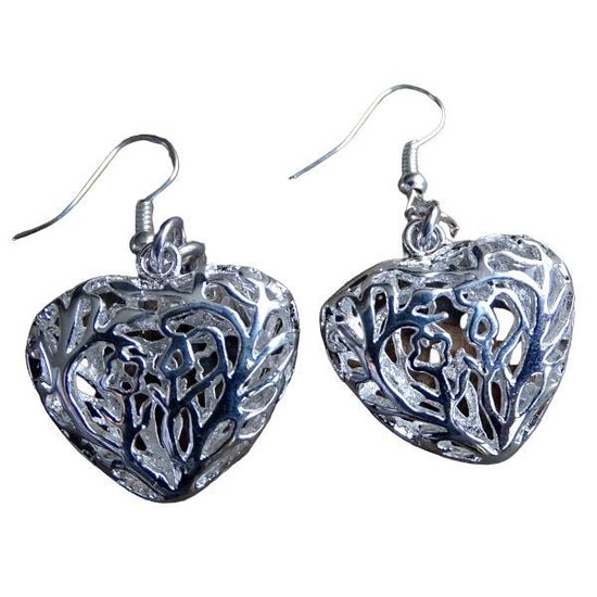 2 Love it Big Heart - Boucles d'oreilles - Pendentifs argent