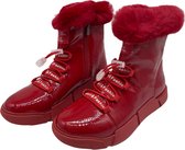 La Pèra Rode Boots met veter Dames Laarzen Rood Schoenen - Maat 38