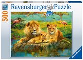 Ravensburger puzzel Leeuwen in de Savanne - Legpuzzel - 500 stukjes