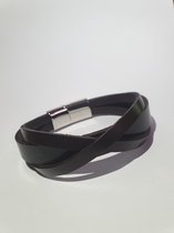 Mr & Mrs Online heren armband leer Londen bruin