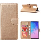 Samsung S20 FE Hoesje - Goud - Gold - Boekhoesje - Hoesje - Pasjes - Wallet - Bookcase - boekhoes - Boekje - Flipcase - Telefoonhoesje