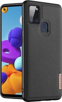 Dux Ducis Fino Series Samsung Galaxy A21s Hoesje Backcover Zwart