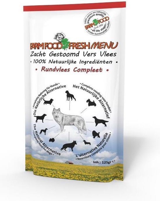 Verduisteren Merchandiser Een centrale tool die een belangrijke rol speelt Farm Food Fresh Menu Rundvlees - Hondenvoer - 12 x 300 g | bol.com