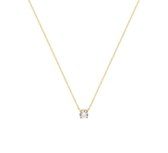 Geelgouden collier met zirkonia 15330