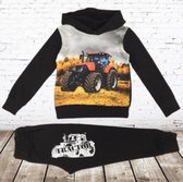s&C Joggingpak met tractor rood - 122/128
