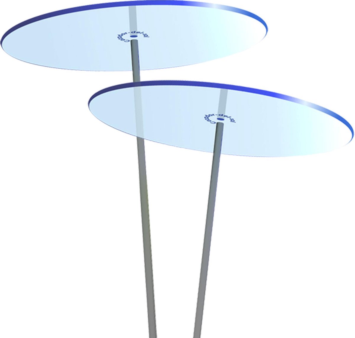Zonnevangers Cazador Del Sol - tuin decoratie voor buiten - Blauw Ø200mm x 175cm Set2