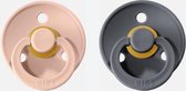 Bibs Fopspeen 2 stuks 6-18 maanden - Iron, Blush