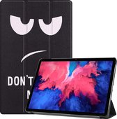 Tablet Hoes voor Lenovo Tab P11 - Tri-Fold Book Case - Cover met Auto/Wake Functie - Don't Touch Me