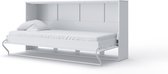 INVENTO 06 Horizontaal Vouwbed - Logeerbed - Opklapbed - Bedkast - Modern Design - Mat Wit - 200x90