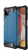 Samsung Galaxy A12 Hoesje Hybride Shock Proof Back Cover Blauw