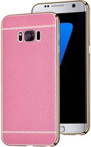 CoolSkin Lederen Hoesje - Kunstleer - Telefoonhoesje voor Samsung S8 - Roze