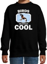 Dieren arenden sweater zwart kinderen - eagles are serious cool trui jongens/ meisjes - cadeau rode wouw roofvogel/ arenden liefhebber 3-4 jaar (98/104)