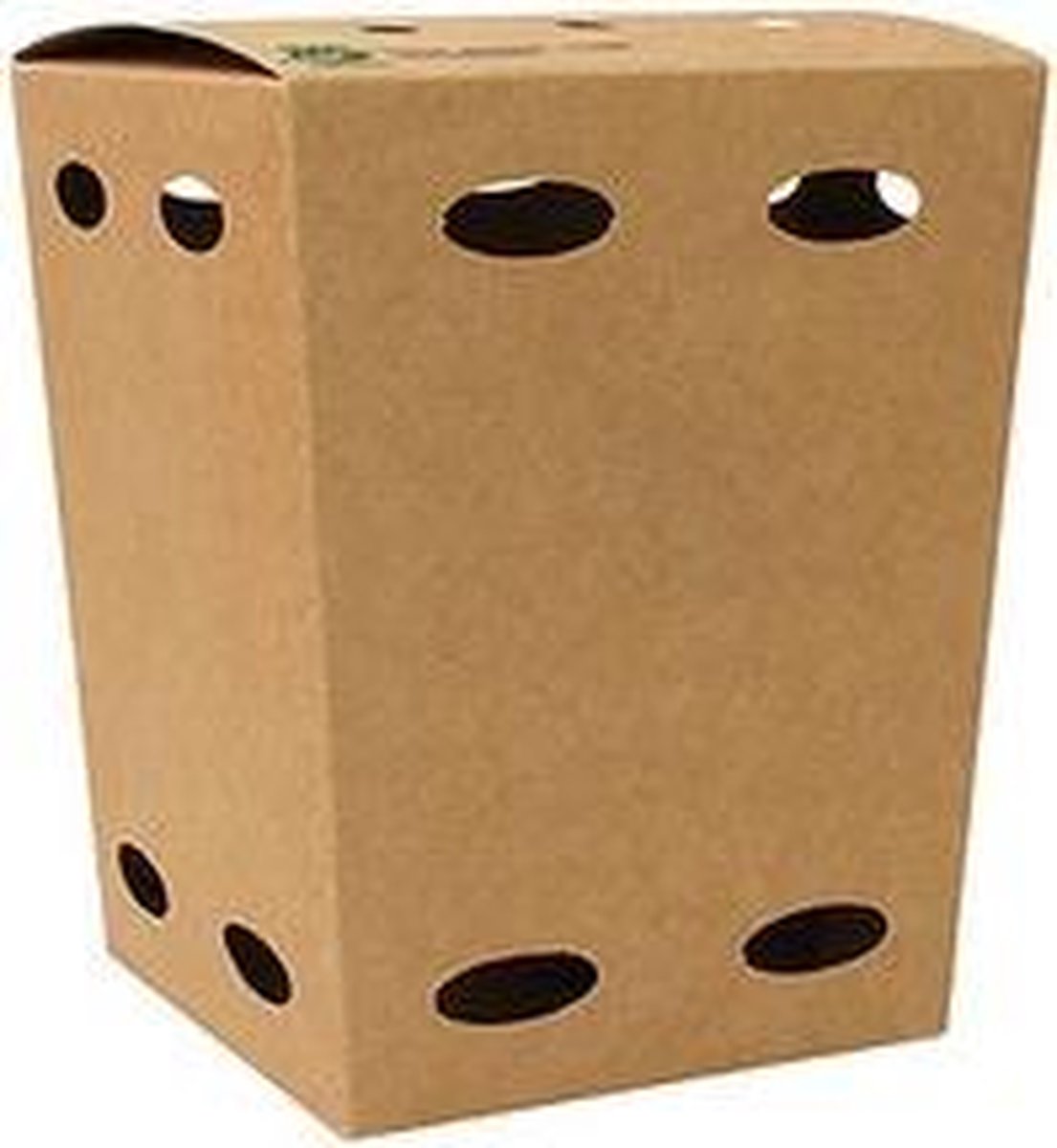 50 Friet boxen, Kraft karton pure 14 cm x 14,5 cm x 14,5 cm bruin 100% Fair groot