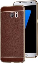 CoolSkin Lederen Hoesje - Kunstleer - Telefoonhoesje voor Samsung S7 - Bruin