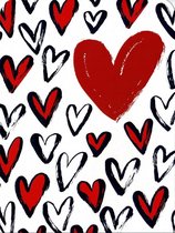 XXL Valentijn Wenskaart - A4 Formaat - Hearts