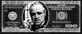 plexiglas Dollar Godfather 120 x 50 cm op plexiglas incl. luxe ophangframe