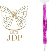 Lisas JDP Diamond Painting pen met paarse gemarmerde look