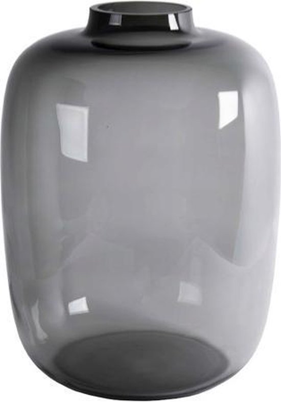 vragenlijst wol Grote hoeveelheid Glazen vaas grijs | Kara Grey | Vase The World | Ø25 x H35 cm | Medium |  bol.com