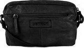 DSTRCT Crossbodytas Harrington Road Leer - zwart