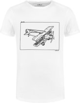 Collect The Label - Vliegtuig T-shirt - Wit - Unisex - XL