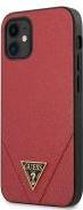Guess Saffiano V - Hoesje voor iPhone 12 Mini (rood)