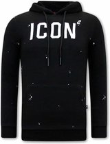 TONY BACKER ICON Heren Hoodie - Zwart - Maten: S