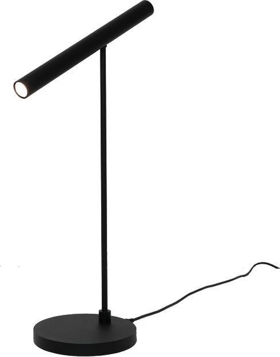 Tafellamp Harper Zwart - hoogte 53cm - LED 6W 2700K 630lm - Sensor schakelaar - IP20 - Dimbaar > tafellamp zwart | leeslamp zwart | bureaulamp zwart | designlamp zwart | sensorlamp zwart | gadget lamp zwart