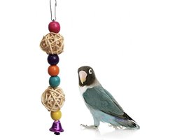 Speelgoed voor Vogels - Hout met Belletje - Dwergpapegaai/Papegaai
