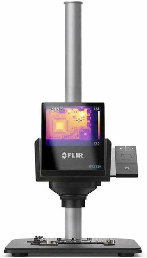 FLIR ETS320 warmtebeelcamera op statief met 45 ° -lens, 320×240, -20 ° C tot + 250 ° C, met FLIR Thermal Studio