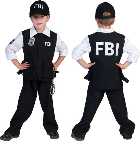 Funny Fashion - FBI Kostuum - Maat 128