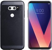 Backcover Holes - Telefoonhoesje - Hoesje voor voor LG V30 - Zwart