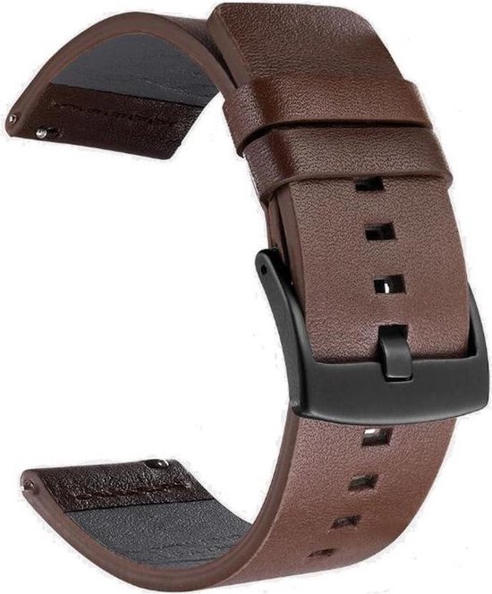 DrPhone LB1 - Lederen Armband - 20mm - Bruin - Universeel Echt Leren Horloge bandje – 41mm Galaxy Watch / Active